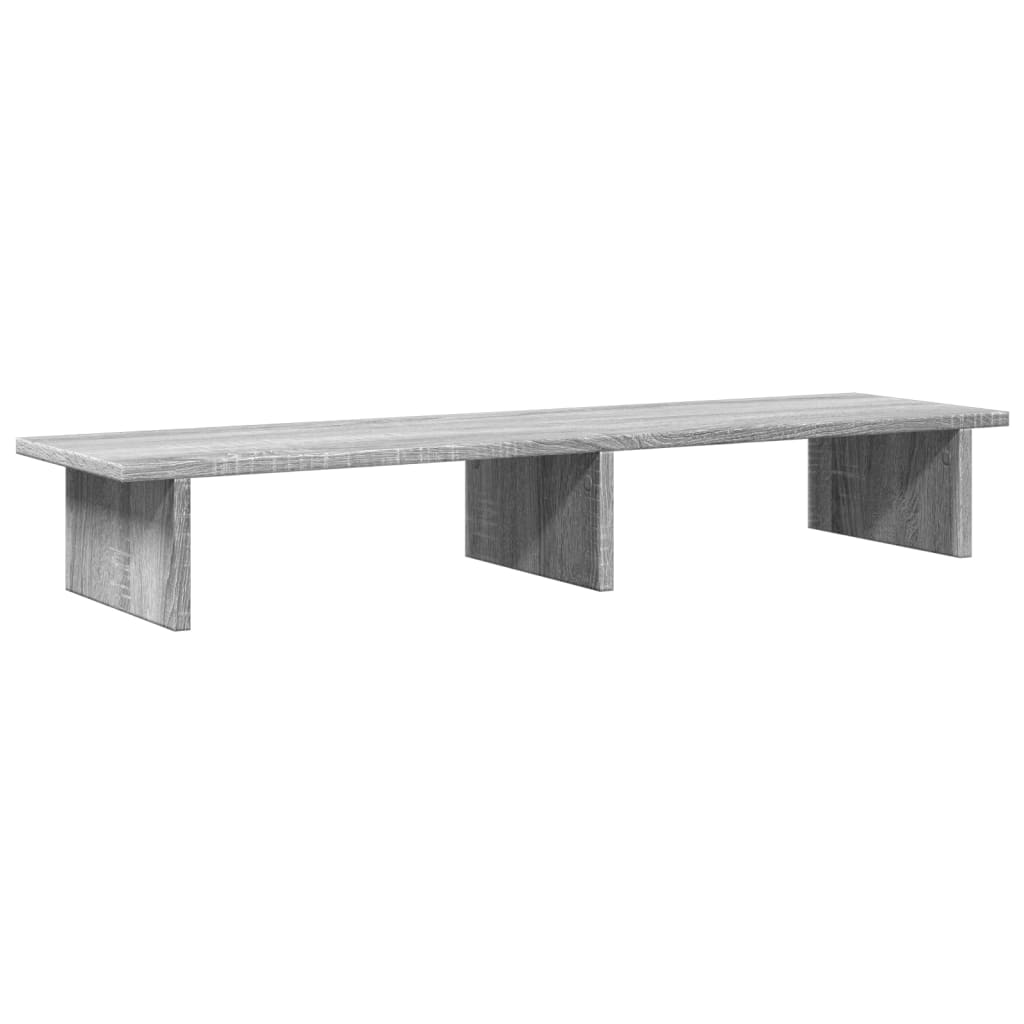 Monitorstativ Grå Sonoma 100x27x15 cm Træmateriale