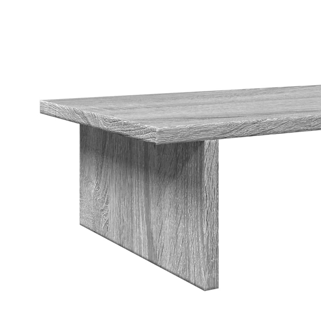 Monitorstativ Grå Sonoma 100x27x15 cm Træmateriale