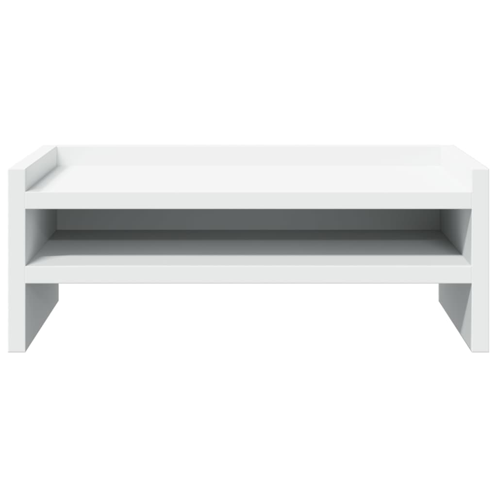 Monitorstativ Hvid 42x24x16 cm Træmateriale