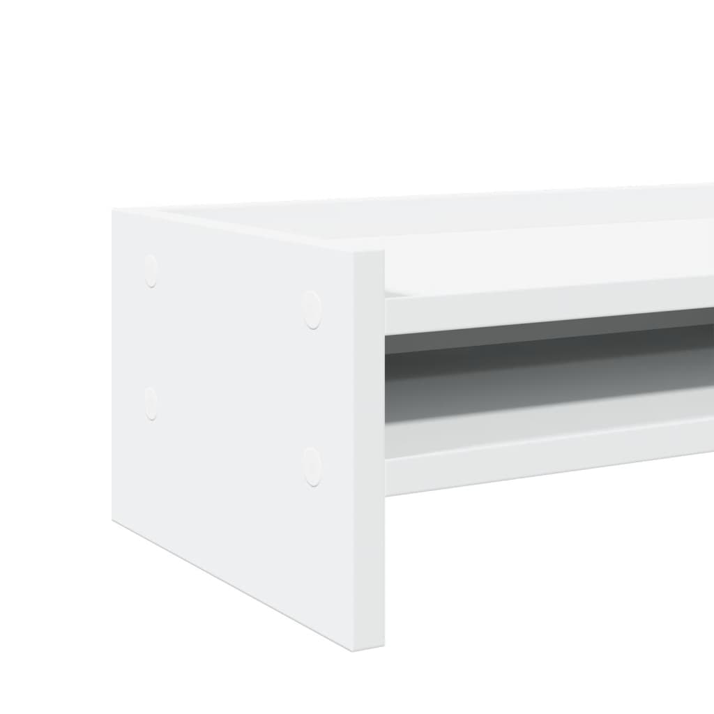 Monitorstativ Hvid 42x24x16 cm Træmateriale