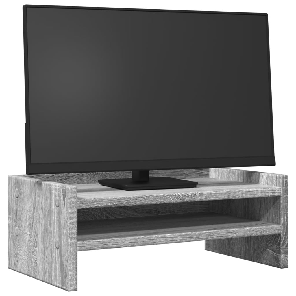 Monitorstativ Grå Sonoma 42x24x16 cm Træmateriale