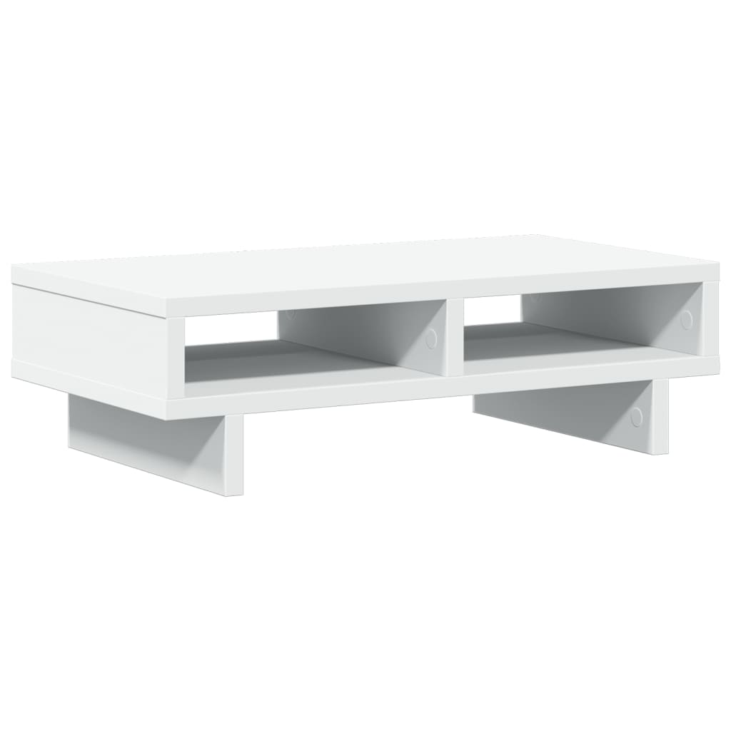 Monitorstativ Hvid 50x27x15 cm Træmateriale