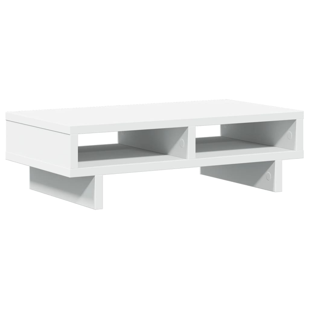 Monitorstativ Hvid 50x27x15 cm Træmateriale
