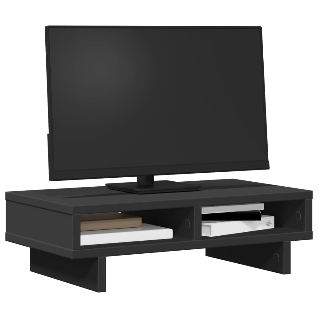 Monitorstativ Sort 50x27x15 cm Træmateriale
