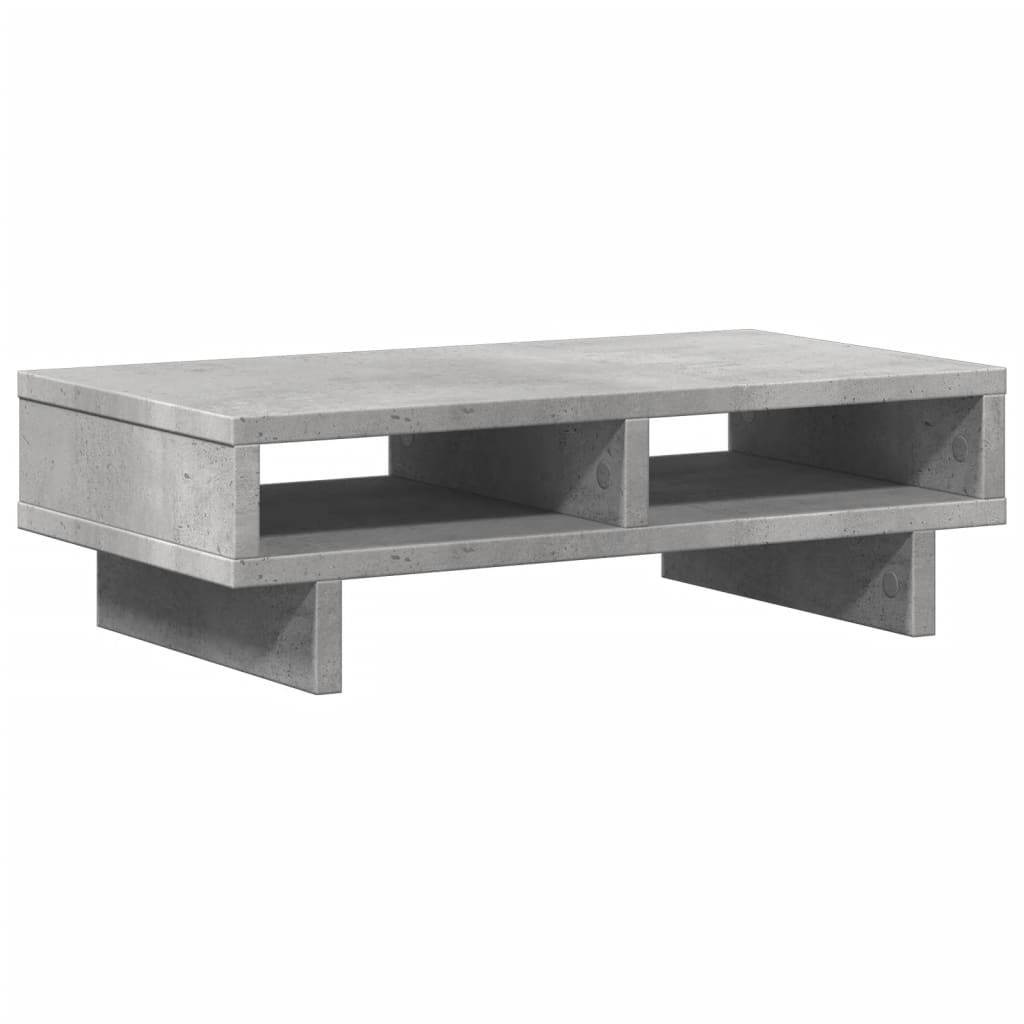 Skærmstativ Betongrå 50x27x15 cm Træmateriale