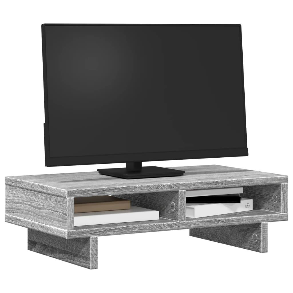 Monitorstativ Grå Sonoma 50x27x15 cm Træmateriale