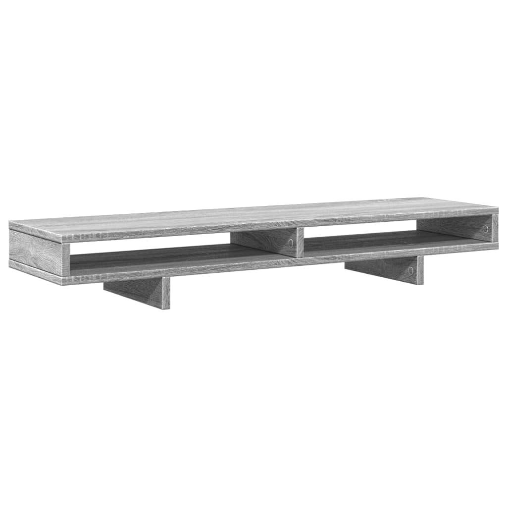 Monitorstativ Grå Sonoma 100x27x15 cm Træmateriale