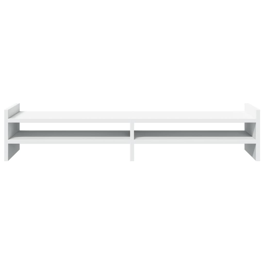 Monitorstativ Hvid 100x27x20 cm Træmateriale