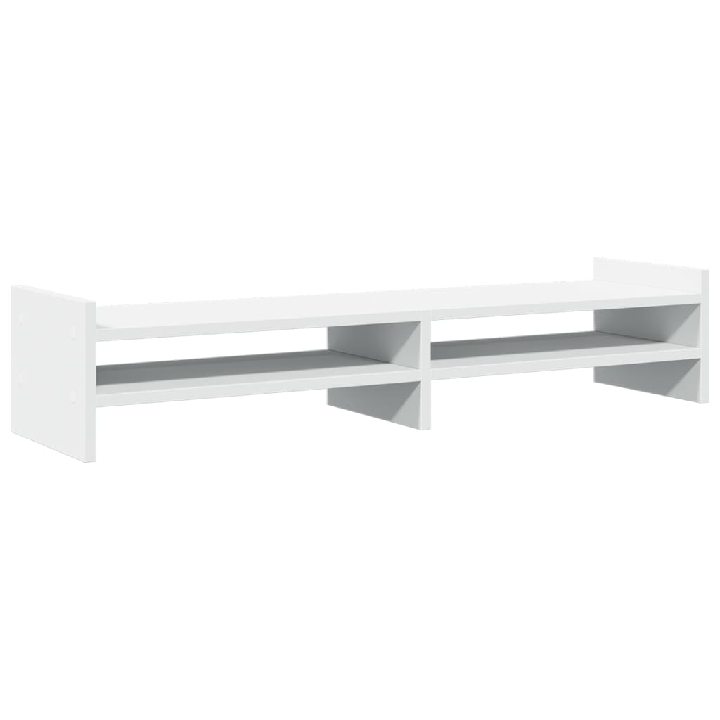 Monitorstativ Hvid 100x27x20 cm Træmateriale