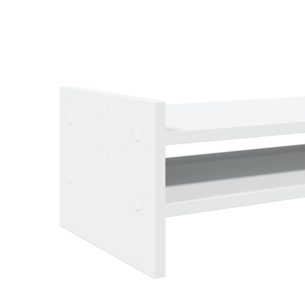 Monitorstativ Hvid 100x27x20 cm Træmateriale