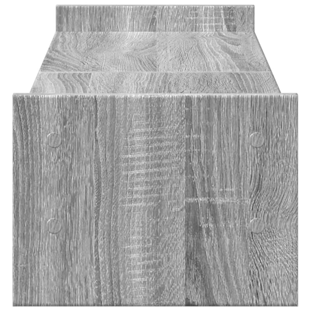 Monitorstativ Grå Sonoma 100x27x20 cm Træmateriale