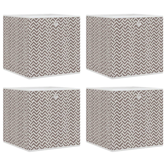 Faltboxen 4 Stk. Braun 32x32x32 cm Vlies
