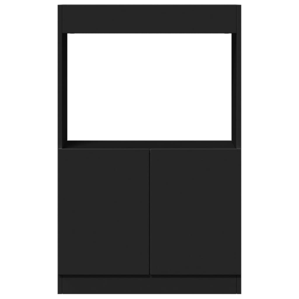 Highboard Sort 63x33x100 cm Træmateriale