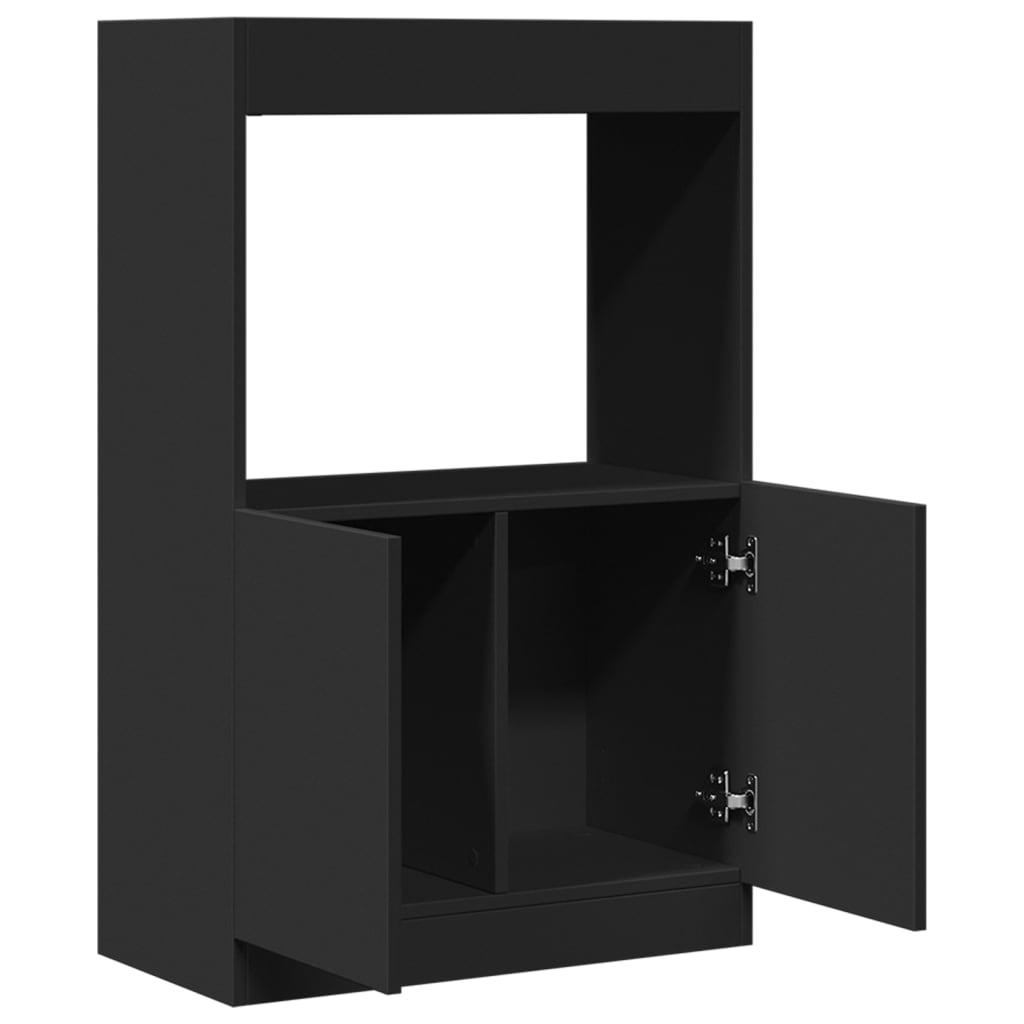 Highboard Sort 63x33x100 cm Træmateriale