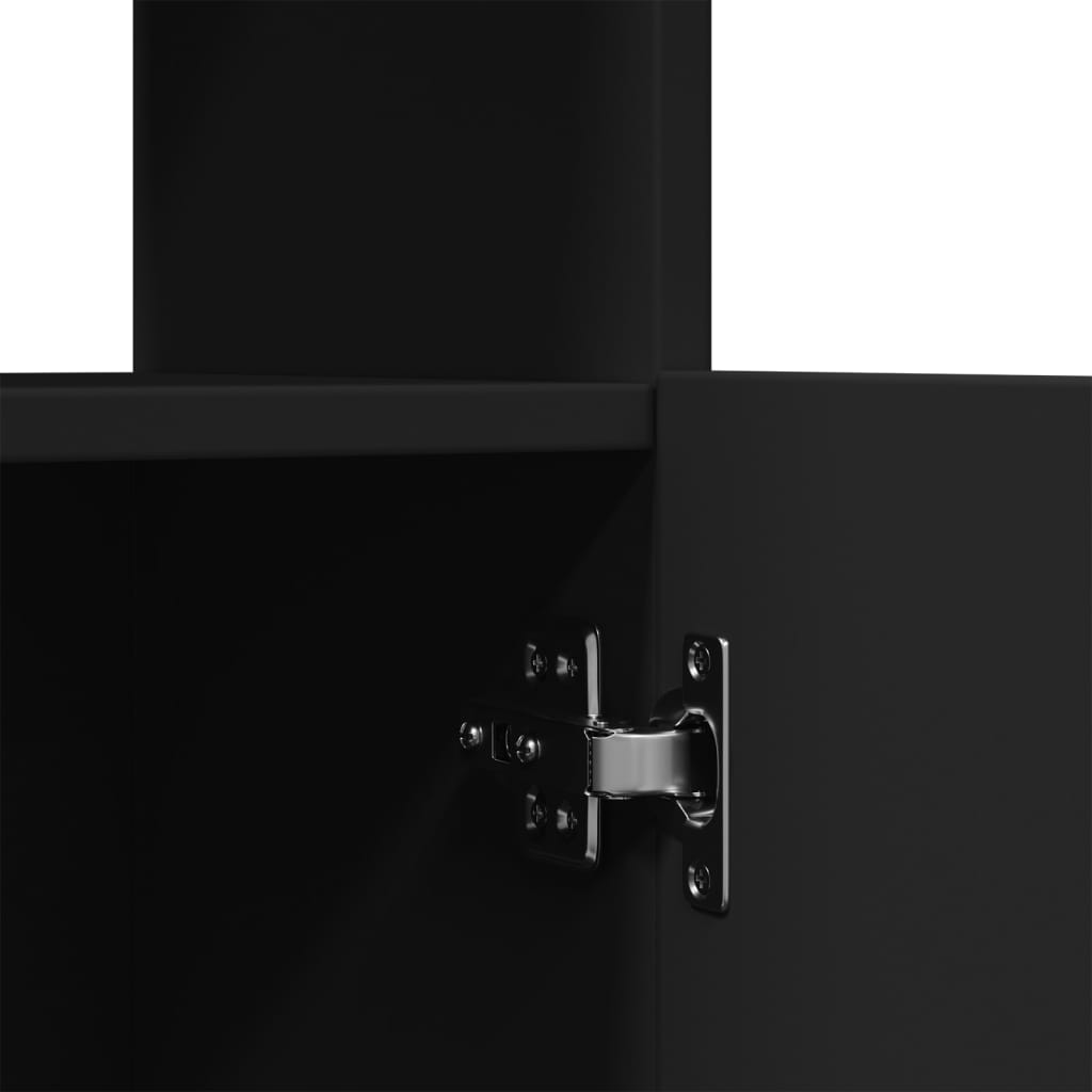 Highboard Sort 63x33x100 cm Træmateriale
