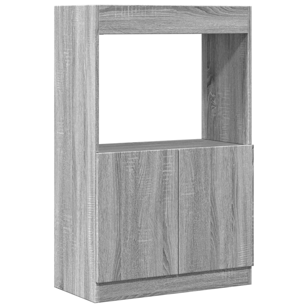 Highboard Grå Sonoma Eg 63x33x100 cm Træmateriale