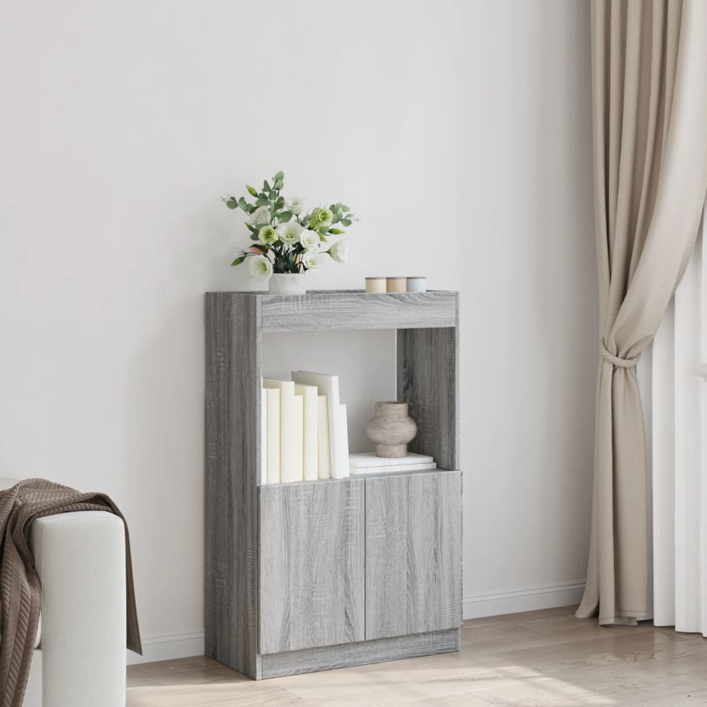Highboard Grå Sonoma Eg 63x33x100 cm Træmateriale