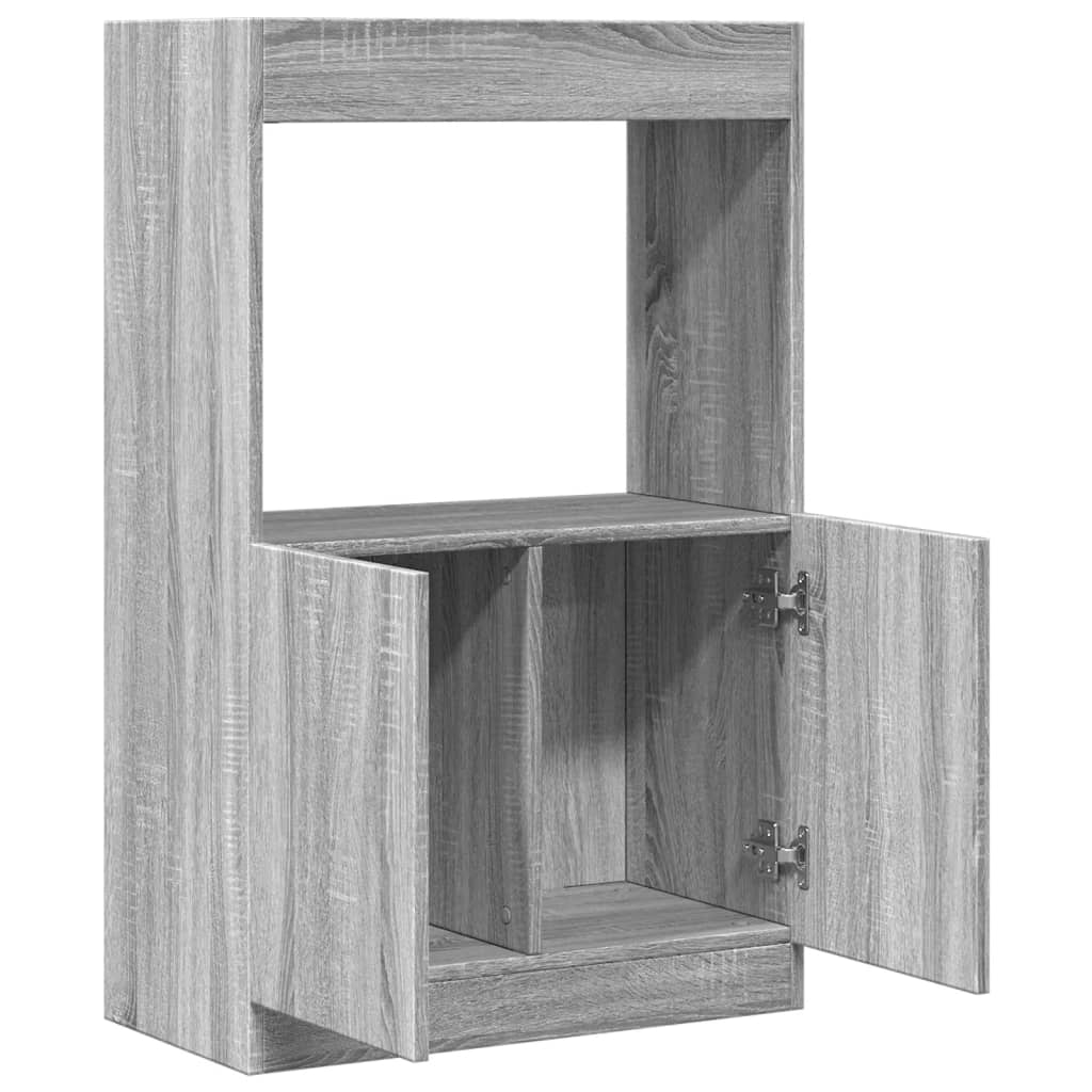 Highboard Grå Sonoma Eg 63x33x100 cm Træmateriale