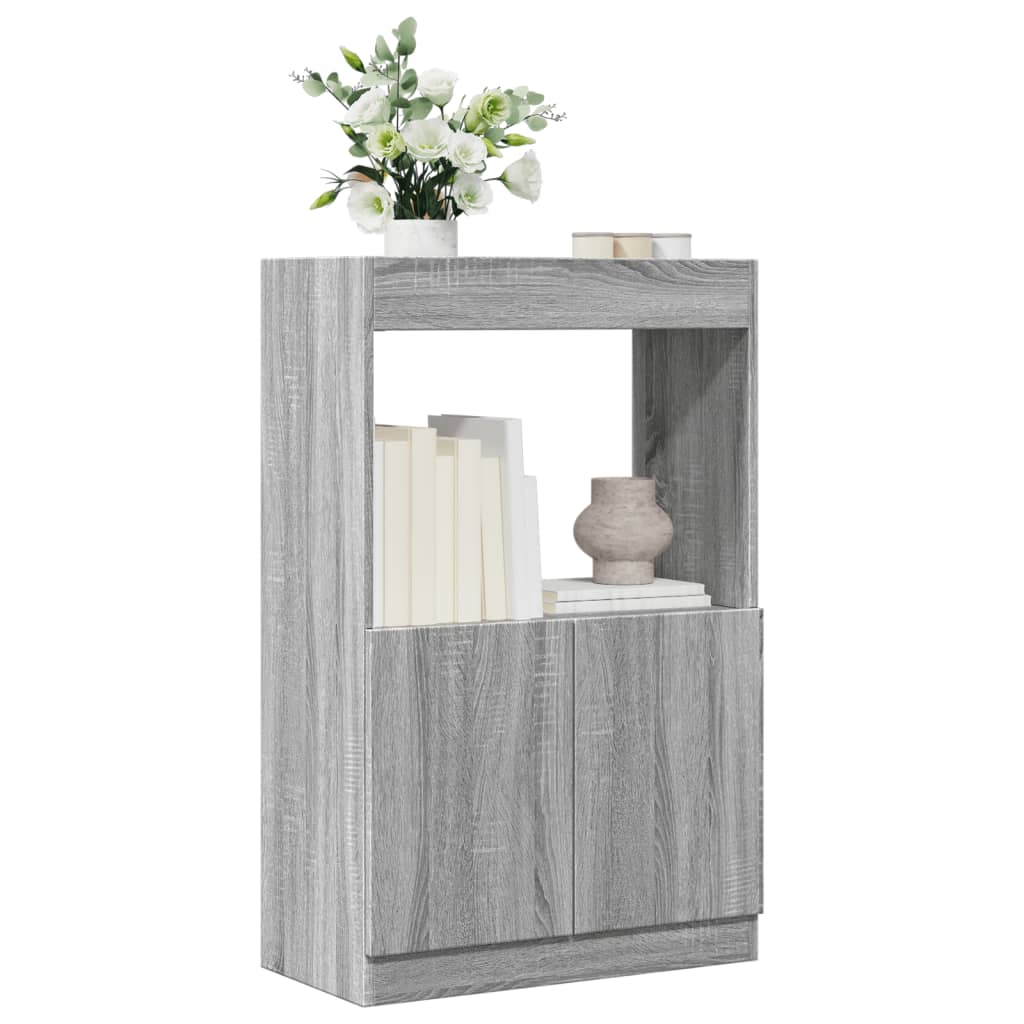 Highboard Grå Sonoma Eg 63x33x100 cm Træmateriale