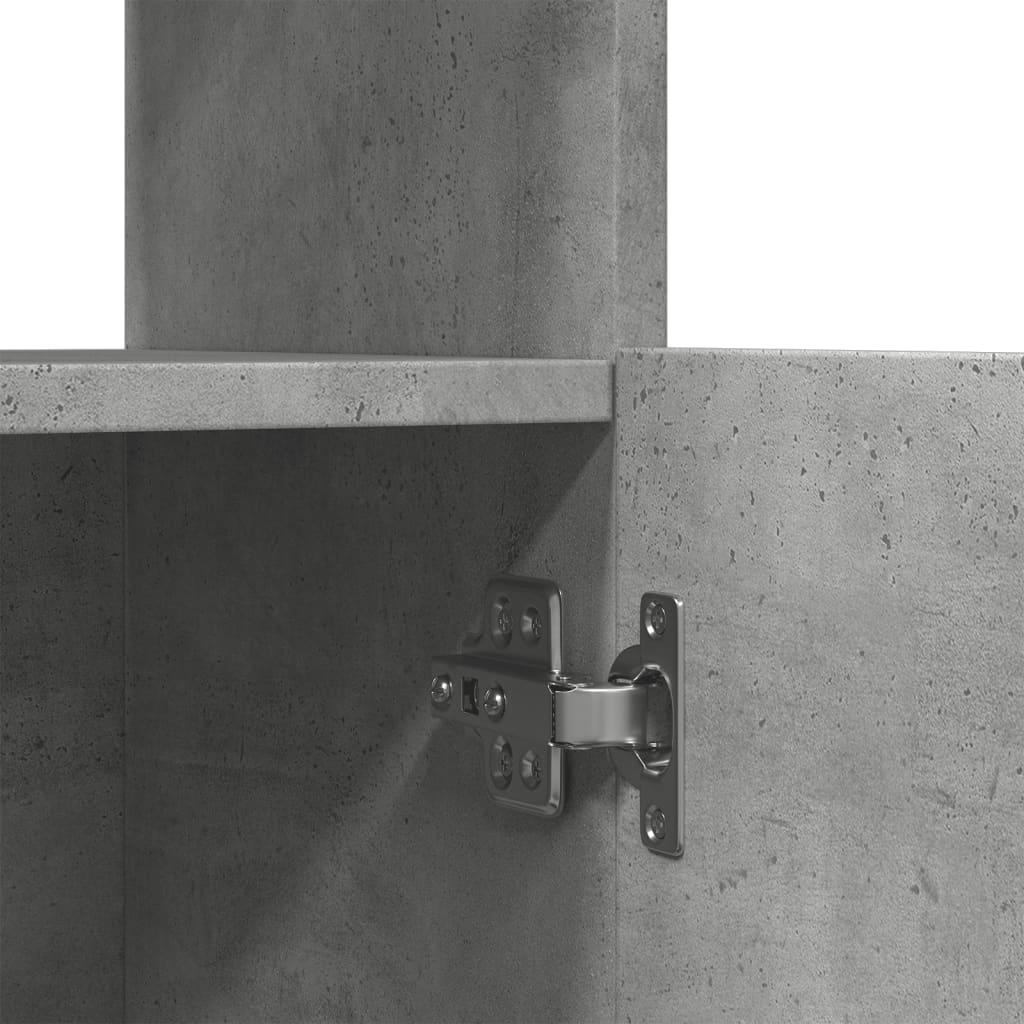 Highboard Beton Grå 63x33x140 cm Træmateriale