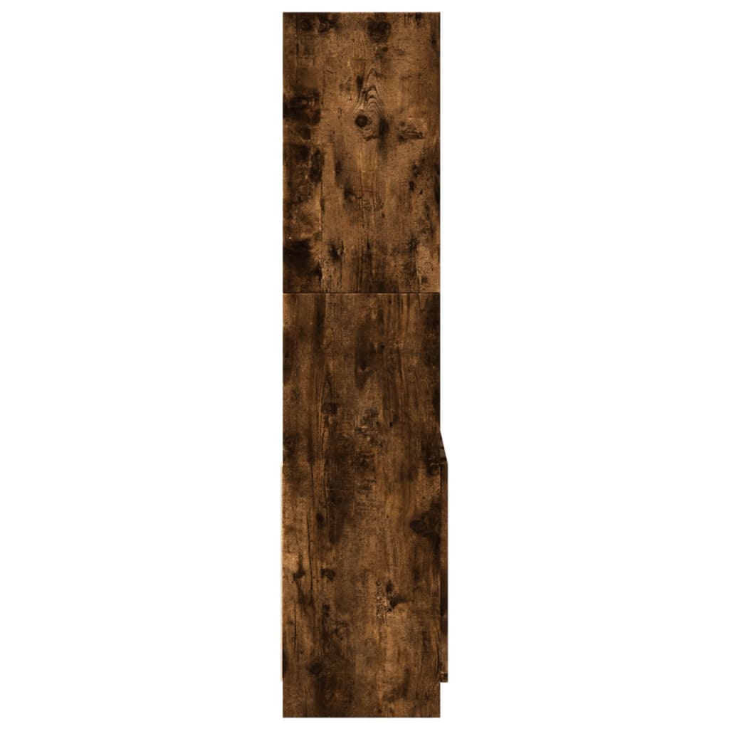 Highboard røget eg 63x33x140 cm træmateriale