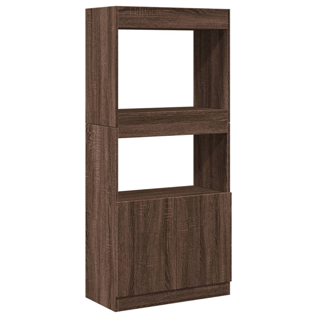 Highboard Brun Eg Look 63x33x140 cm Træmateriale