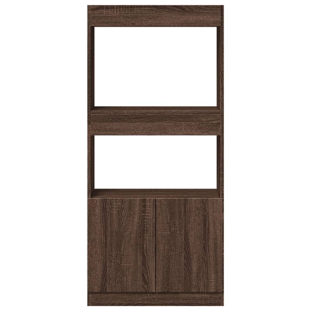 Highboard Brun Eg Look 63x33x140 cm Træmateriale