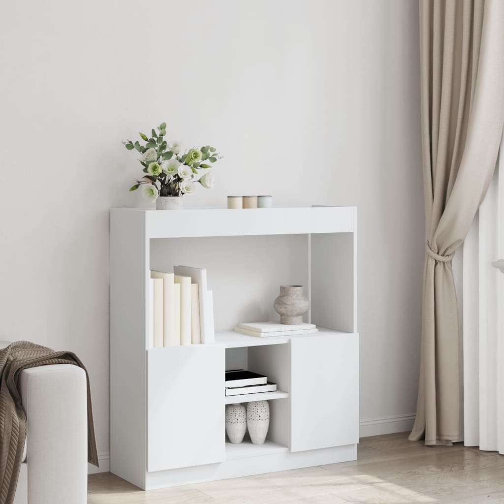 Highboard Hvid 92x33x100 cm Træmateriale