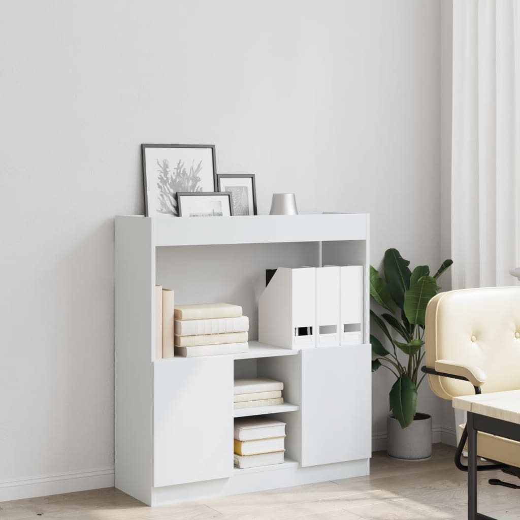 Highboard Hvid 92x33x100 cm Træmateriale