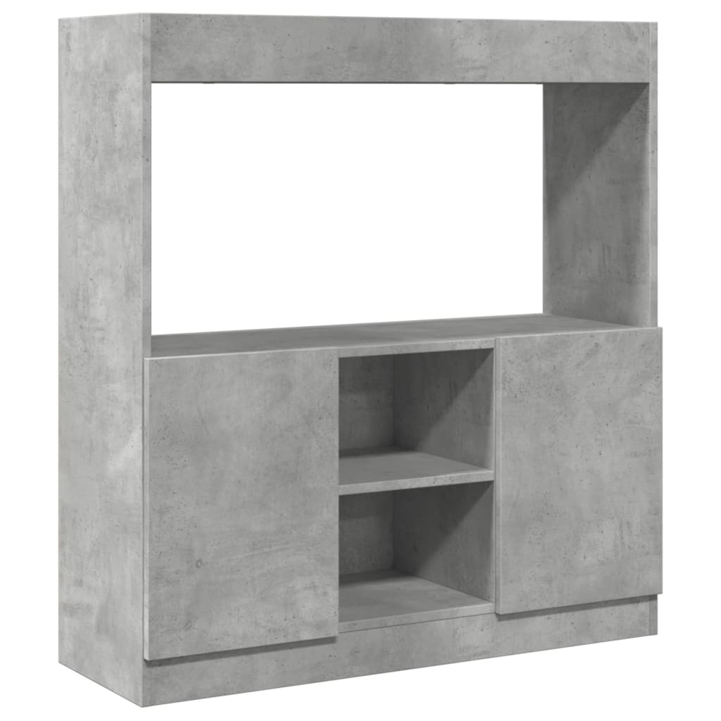 Highboard Beton Grå 92x33x100 cm Træmateriale