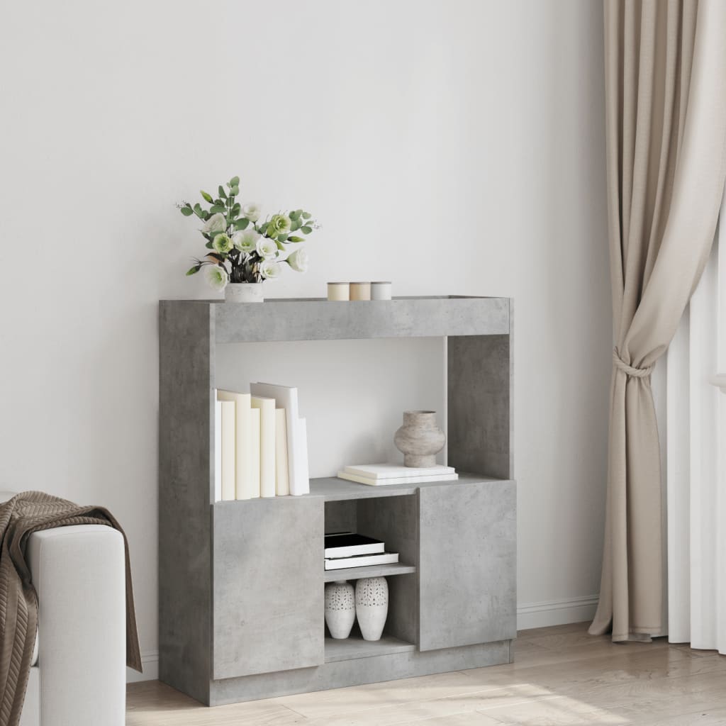 Highboard Beton Grå 92x33x100 cm Træmateriale