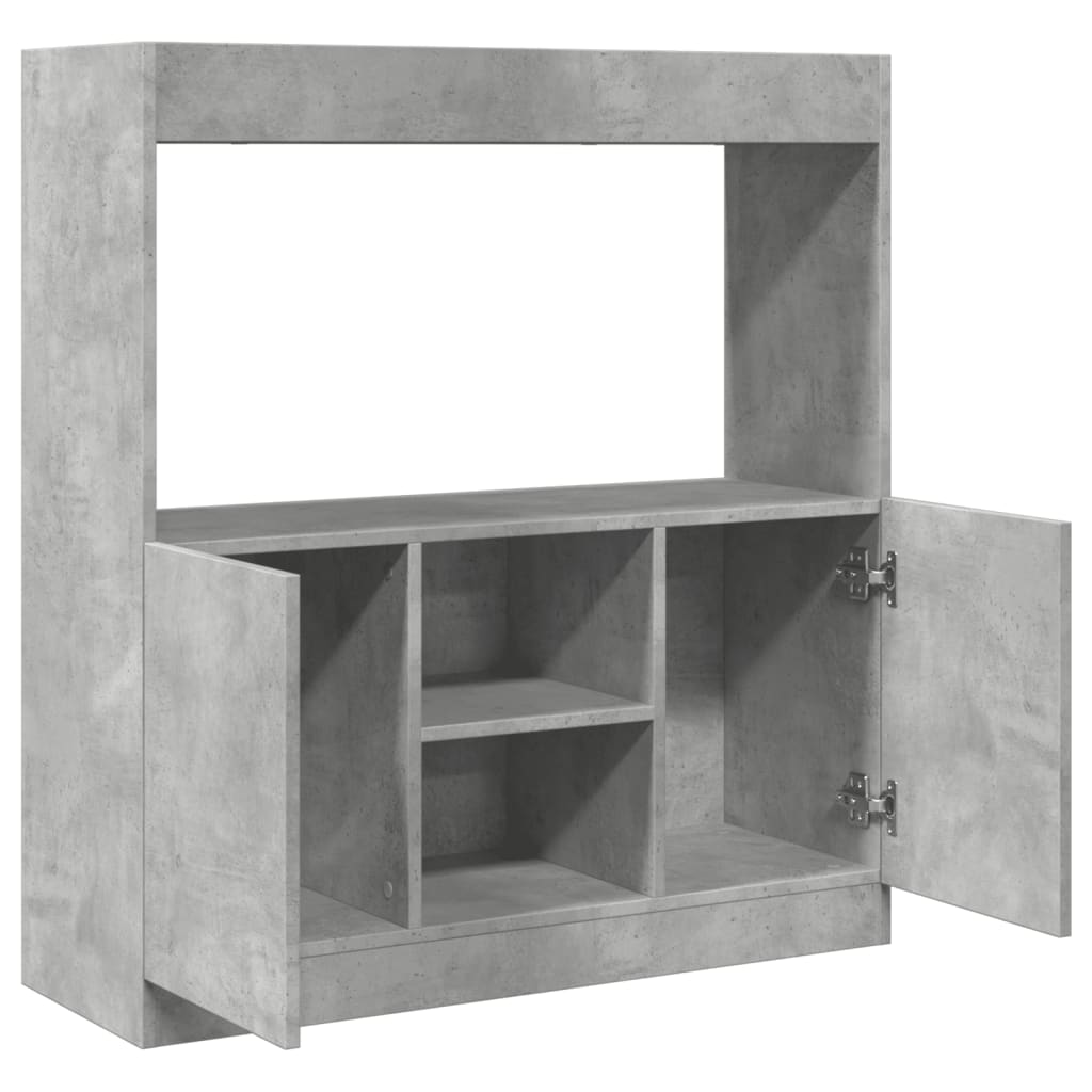 Highboard Beton Grå 92x33x100 cm Træmateriale