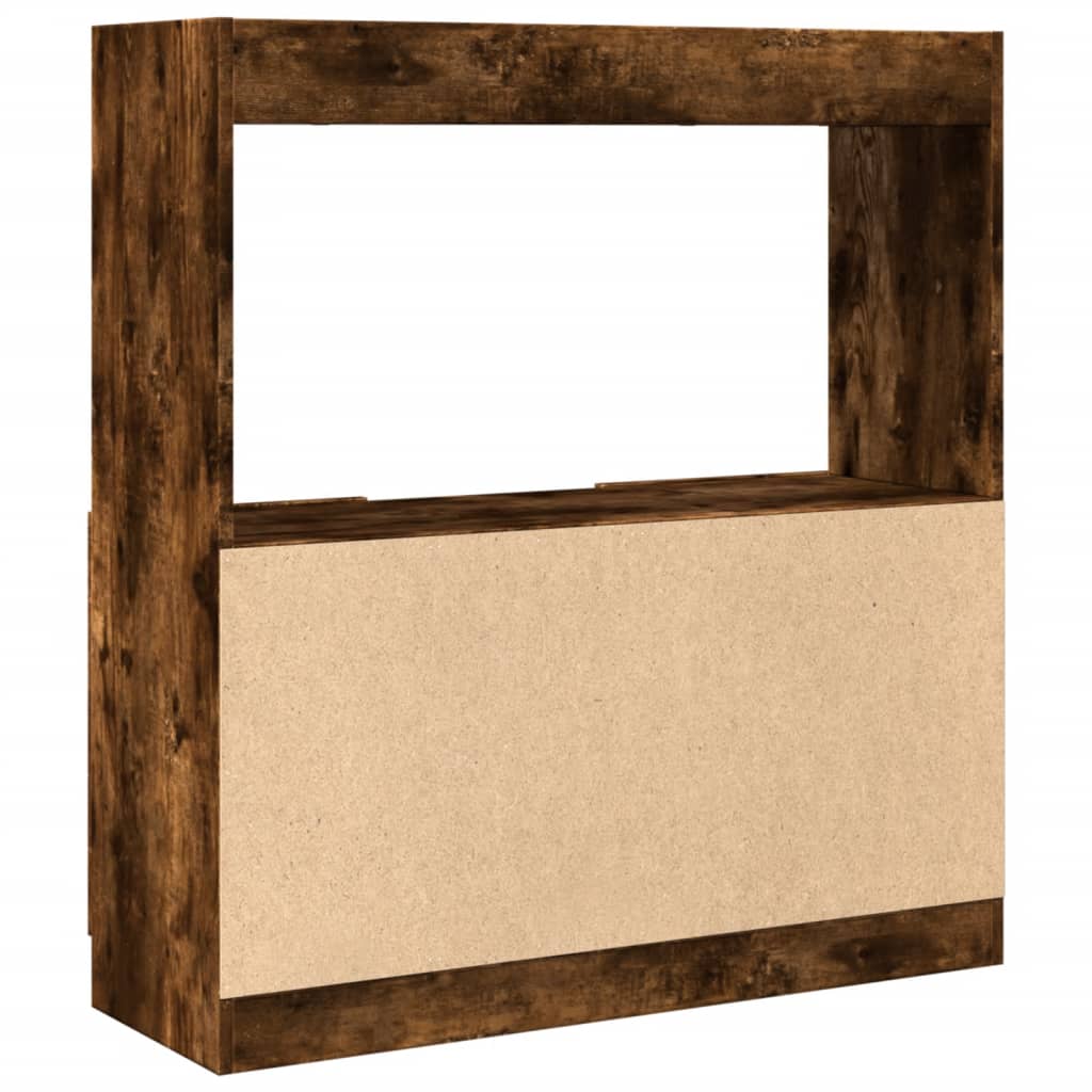Highboard røget eg 92x33x100 cm træmateriale