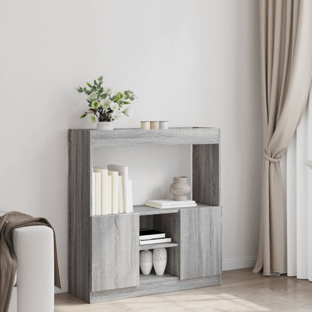 Highboard Grå Sonoma 92x33x100 cm træmateriale