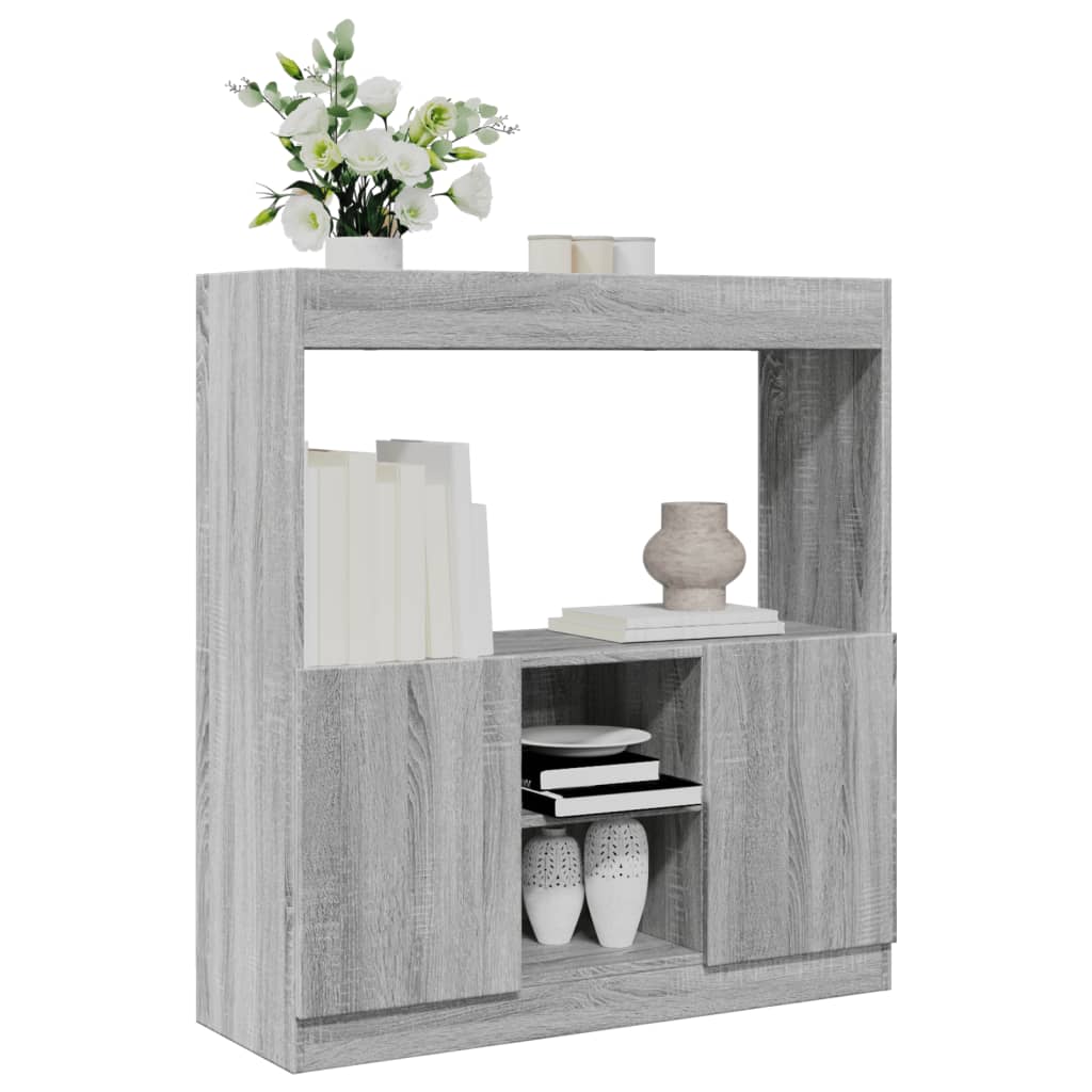 Highboard Grå Sonoma 92x33x100 cm træmateriale