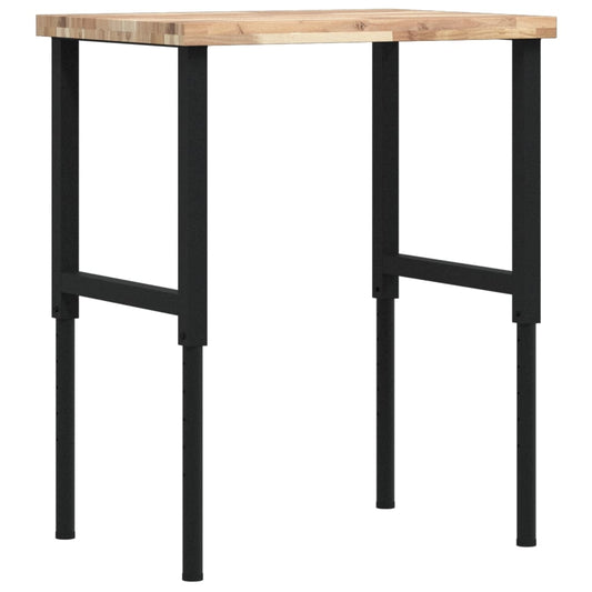 Werkbank 80x60x(73-99,5) cm Massivholz Akazie Rechteckig