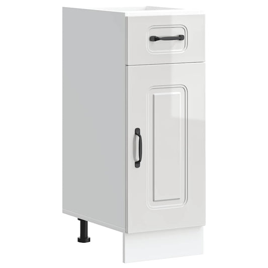 Køkkenunderskab Kalmar højglans hvidt træmateriale