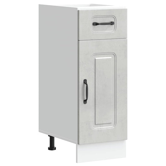 Køkkenunderskab Kalmar betongrå træmateriale