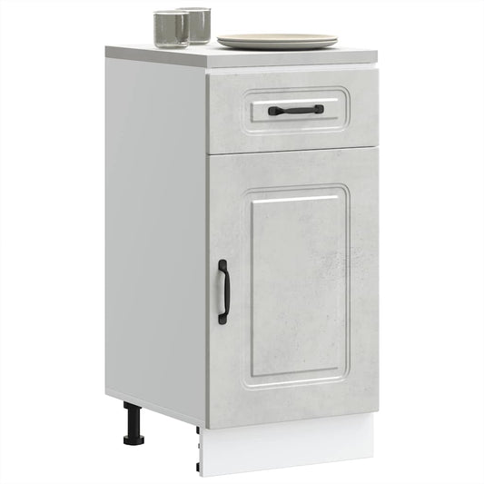 Küchenunterschrank Kalmar Betongrau Holzwerkstoff