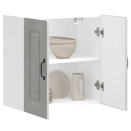 Køkken overskab Kalmar betongrå træmateriale