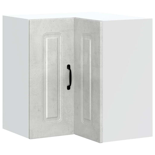 Køkkenhjørne overskab Kalmar betongrå træmateriale