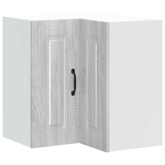 Køkken Hjørne Vægskab Kalmar Grå Sonoma Træ Materiale