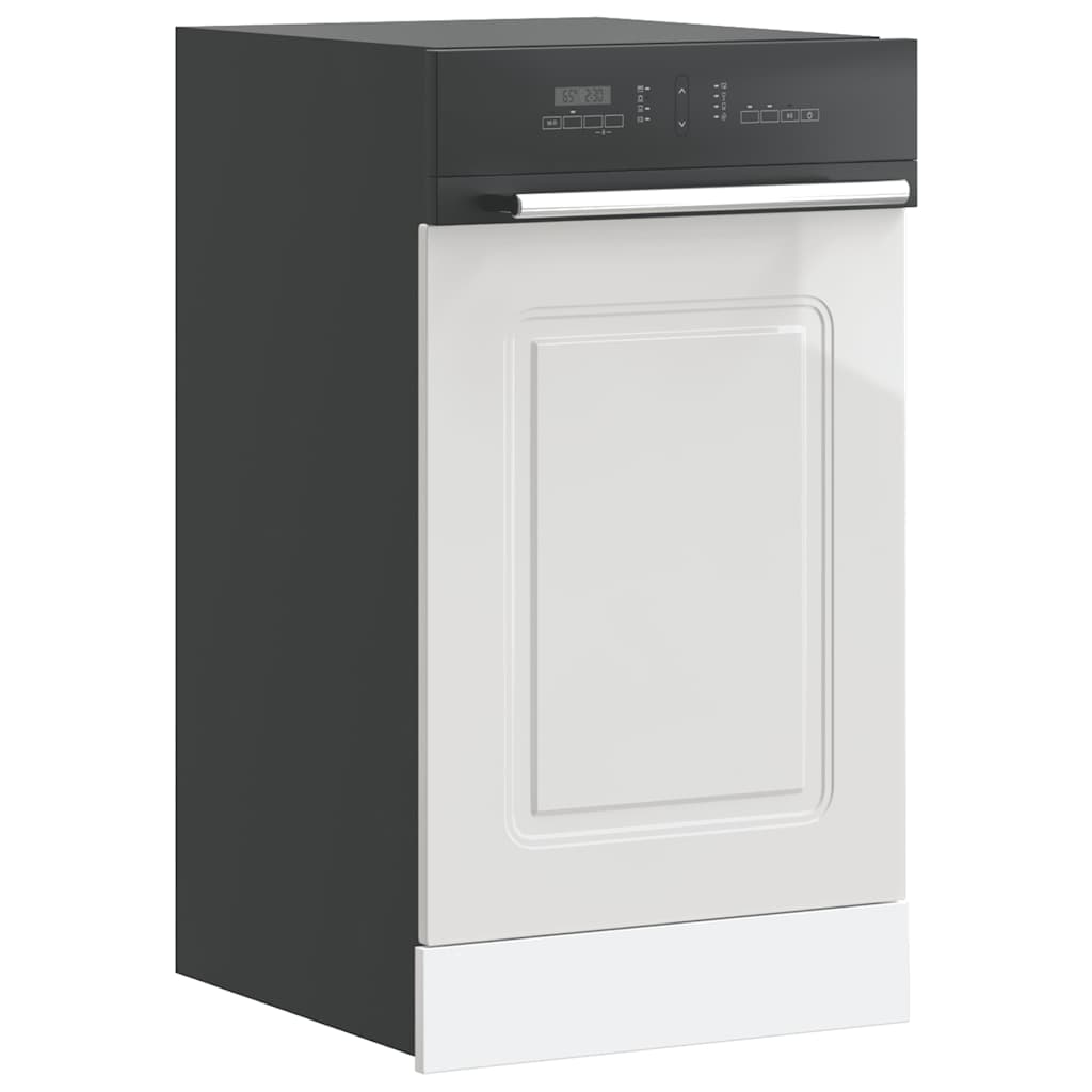 Opvaskemaskine panel Kalmar højglans hvid 45x1,5x67 cm