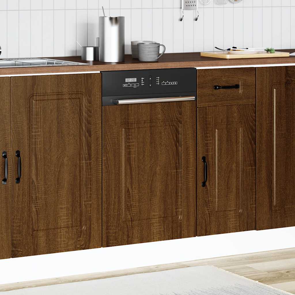Opvaskemaskine panel Kalmar Brun Eg look 45x1,5x67 cm