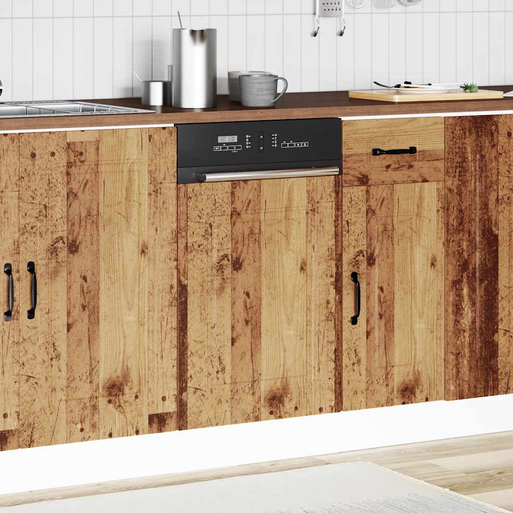 Opvaskemaskine panel Kalmar gammelt træ look 45x1,5x67 cm