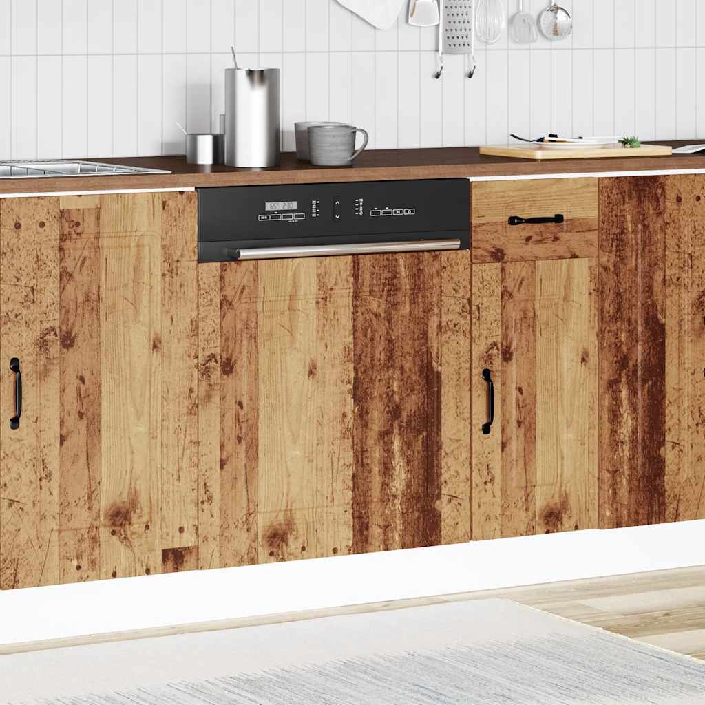 Opvaskemaskine panel Kalmar gammelt træ look 60x1,5x67 cm