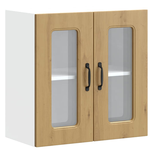 Køkken overskab med glaslåge Artisan egetræ materiale