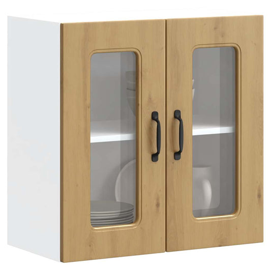 Køkken overskab med glaslåge Artisan egetræ materiale