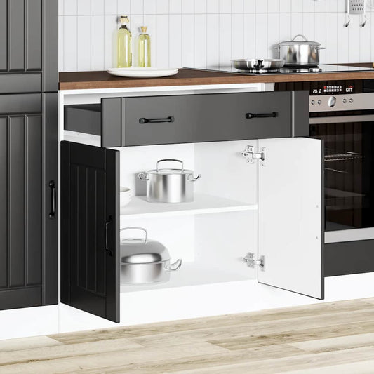 Køkkenunderskab Lucca Sort træmateriale