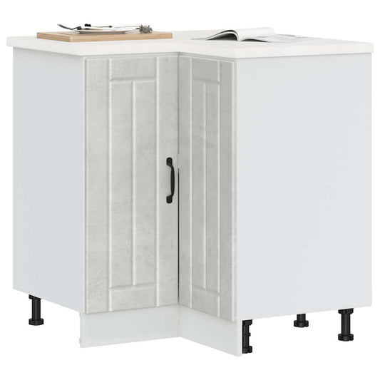 Køkkenhjørne underskab Lucca betongrå træmateriale